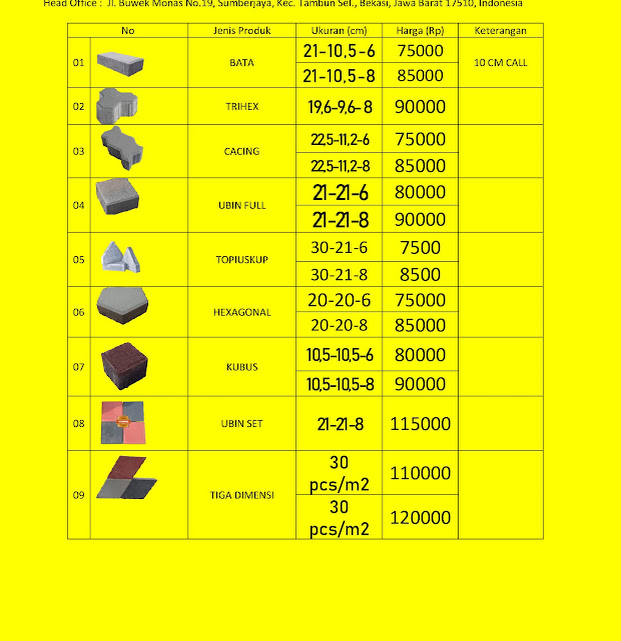 Harga Paving Block di Depok